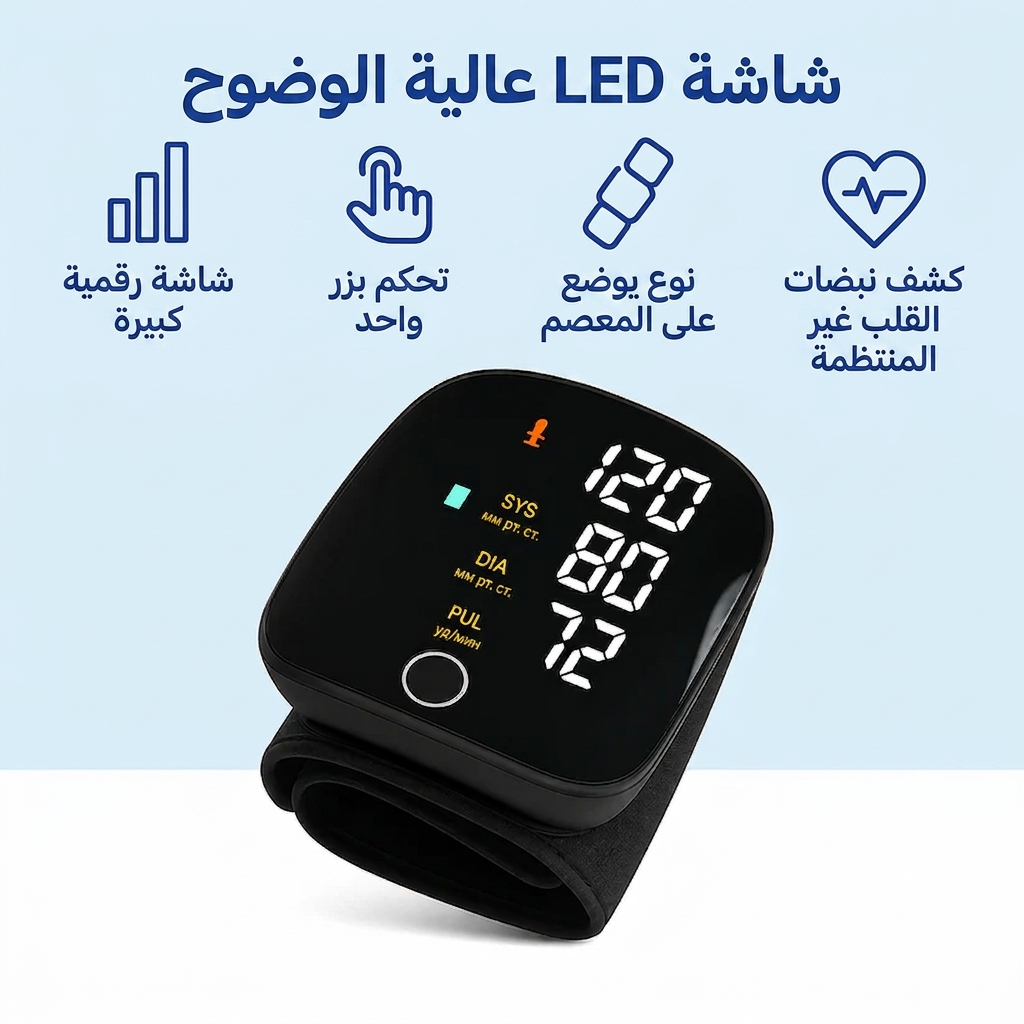 جهاز قياس ضغط الدم الذكي مع المساعدة الصوتية